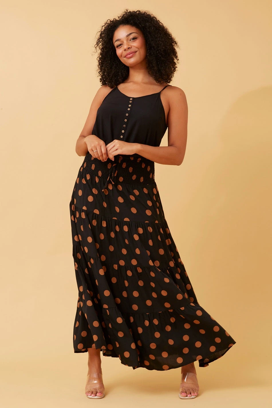 ZARA POLKA DOT MAXI SKIRT 4 ZARA POLKA DOT MAXI SKIRT - Image 2