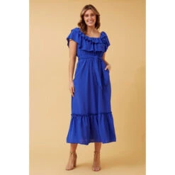 MAXINE OFF SHOULDER MAXI DRESS -Printedcarpetus f5dbb255045e48e728b2aaa917c00b48