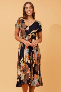 KEGAN FLORAL MIDI DRESS -Printedcarpetus f880c8a1baa451f2ac4b6ffedef49120