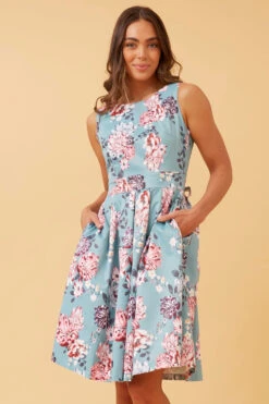 GINGER FLORAL SHORT DRESS -Printedcarpetus f89abfd108f40b8972c91ce1817017a3