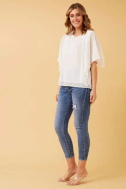 LEILANI SPLIT SLEEVE TOP -Printedcarpetus f8ae174328a070b2c8b2b1f488ed2e62