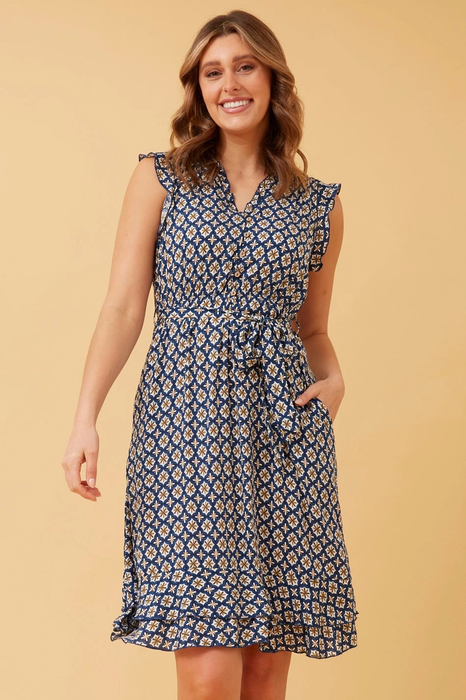 RAVINA ABSTRACT BOHO TEA DRESS 9 RAVINA ABSTRACT BOHO TEA DRESS - Image 7