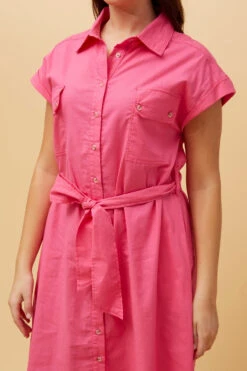 GEORGINA LINEN SHIRT DRESS -Printedcarpetus f9e786157169f58f843ba6b84069f071