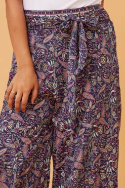 ADDISON FLARED BORDER PRINT PANTS -Printedcarpetus fb531abaf46bcc244a43c9e3c1df11b5