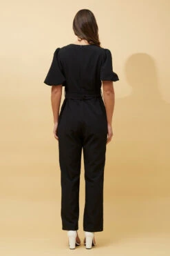 WALDA SHORT PUFF SLEEVE JUMPSUIT -Printedcarpetus fbafcb521ab699b8cb8d835738261a0d