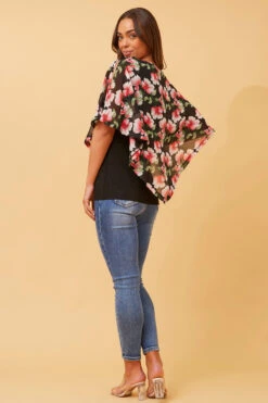 CAREY DOUBLE LAYER FLORAL TOP -Printedcarpetus fbf3eef4ffb83a712613a1f549d09106