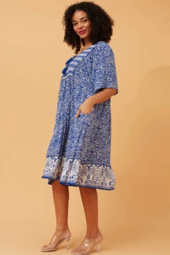 HONDA BOHO BABYDOLL DRESS -Printedcarpetus fc2b85acd1dd53c796e09ef938d75f27