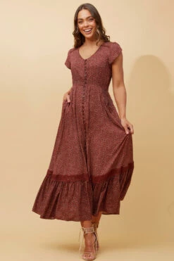 MOROCCO FLORAL BOHO MAXI DRESS -Printedcarpetus fc7b1f8173c406b4b6028818f0c529ca