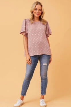 CANDICE GOLD FOIL PRINT TOP -Printedcarpetus fd3d68e86a8de62bddff2563f5e47113