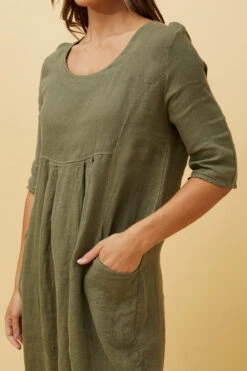 PISA LINEN DRESS -Printedcarpetus fe1b858edf0865188a833d0408f5d347