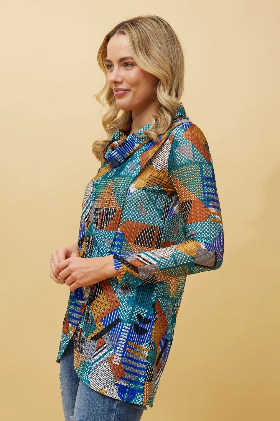 WHISPER ABSTRACT PRINT CROSSOVER TOP 7 WHISPER ABSTRACT PRINT CROSSOVER TOP - Image 5