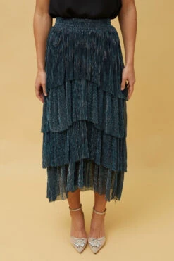 HARLENE PLEATED MAXI SKIRT -Printedcarpetus ffb19ed508c355a1f8fcc2794b450863